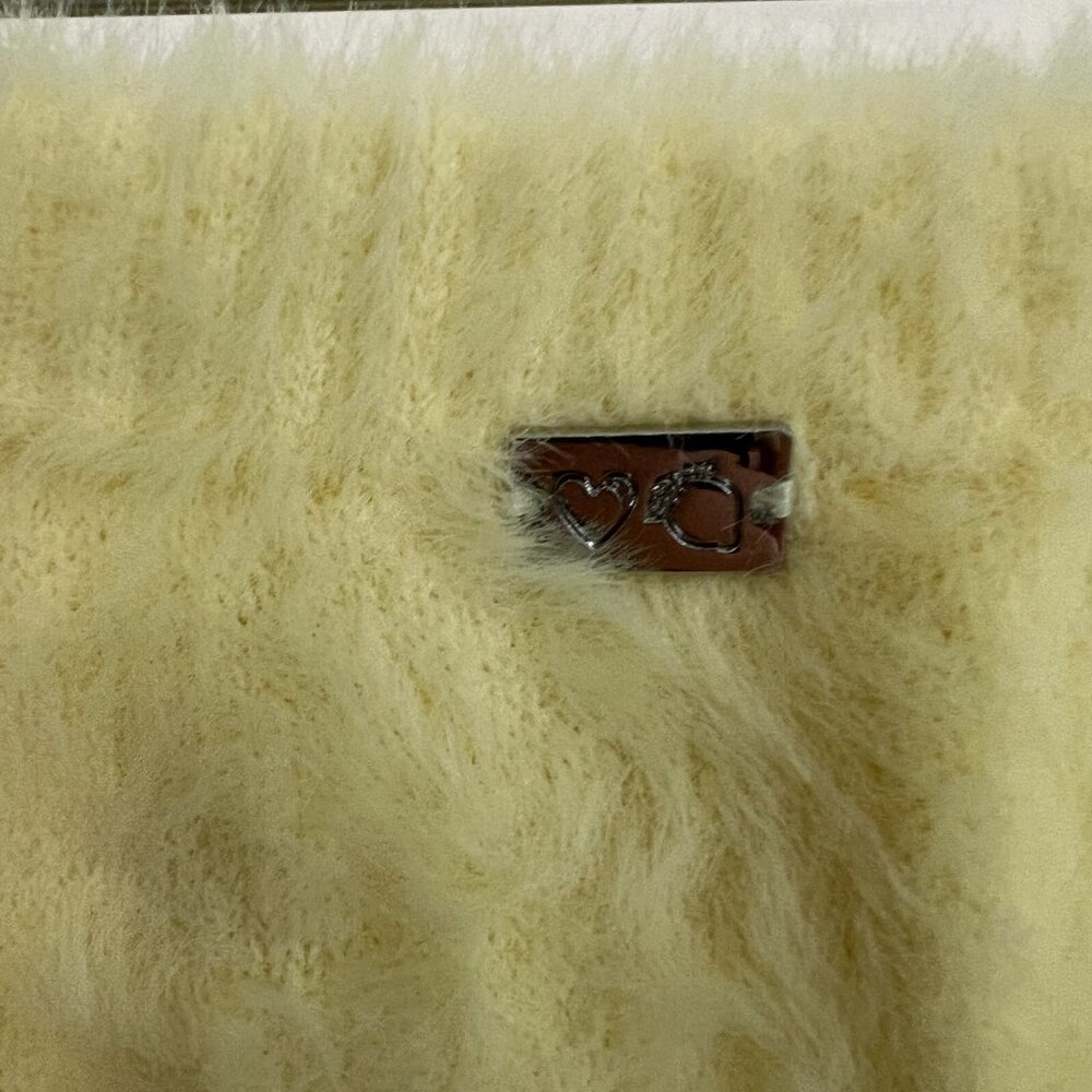 For Love & Lemons Yellow Fuzzy High-Waist Shorts - Picture 10 of 12